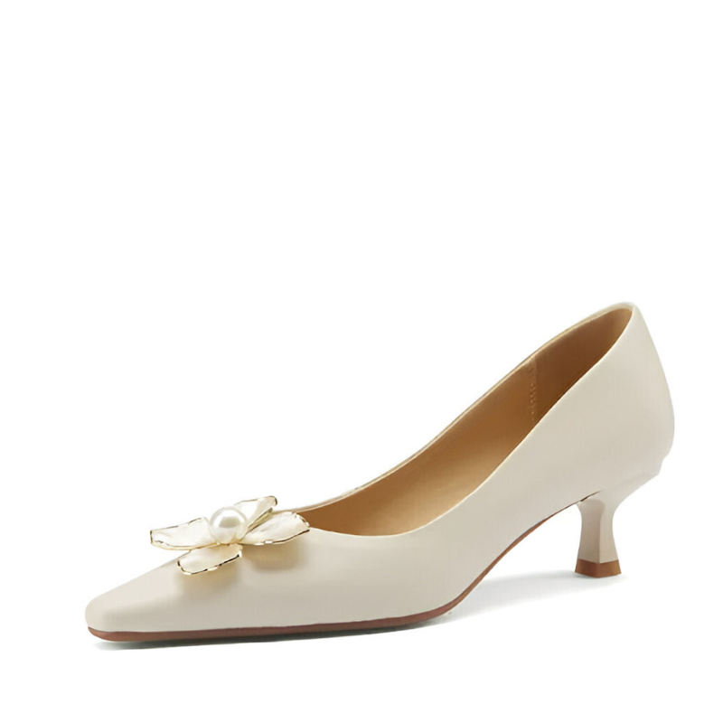 Scarpin Branco Fosco Salto 6cm Roberta