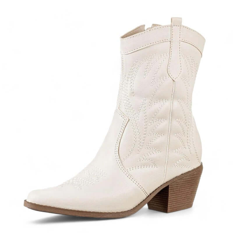 Bota Feminina Texana Branco Yasmin