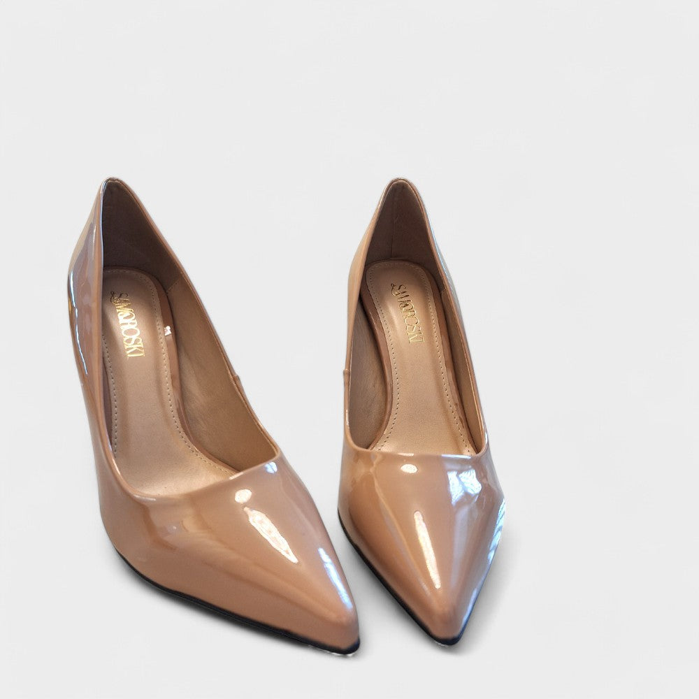 Scarpin Nude Verniz Salto 10 cm Sophia - Samoroski™