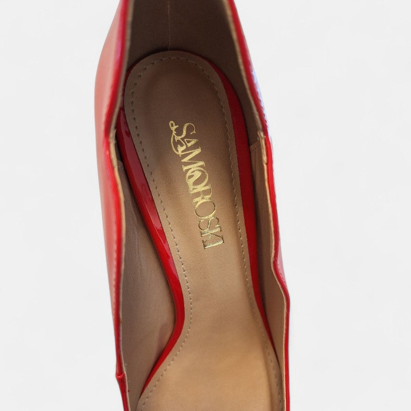 Scarpin Vermelho Salto 10 cm Scarlett - Samoroski™