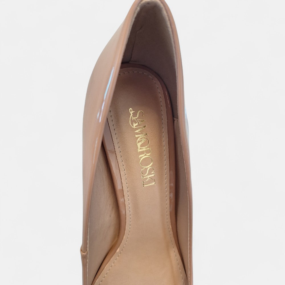 Scarpin Nude Verniz Salto 10 cm Sophia - Samoroski™