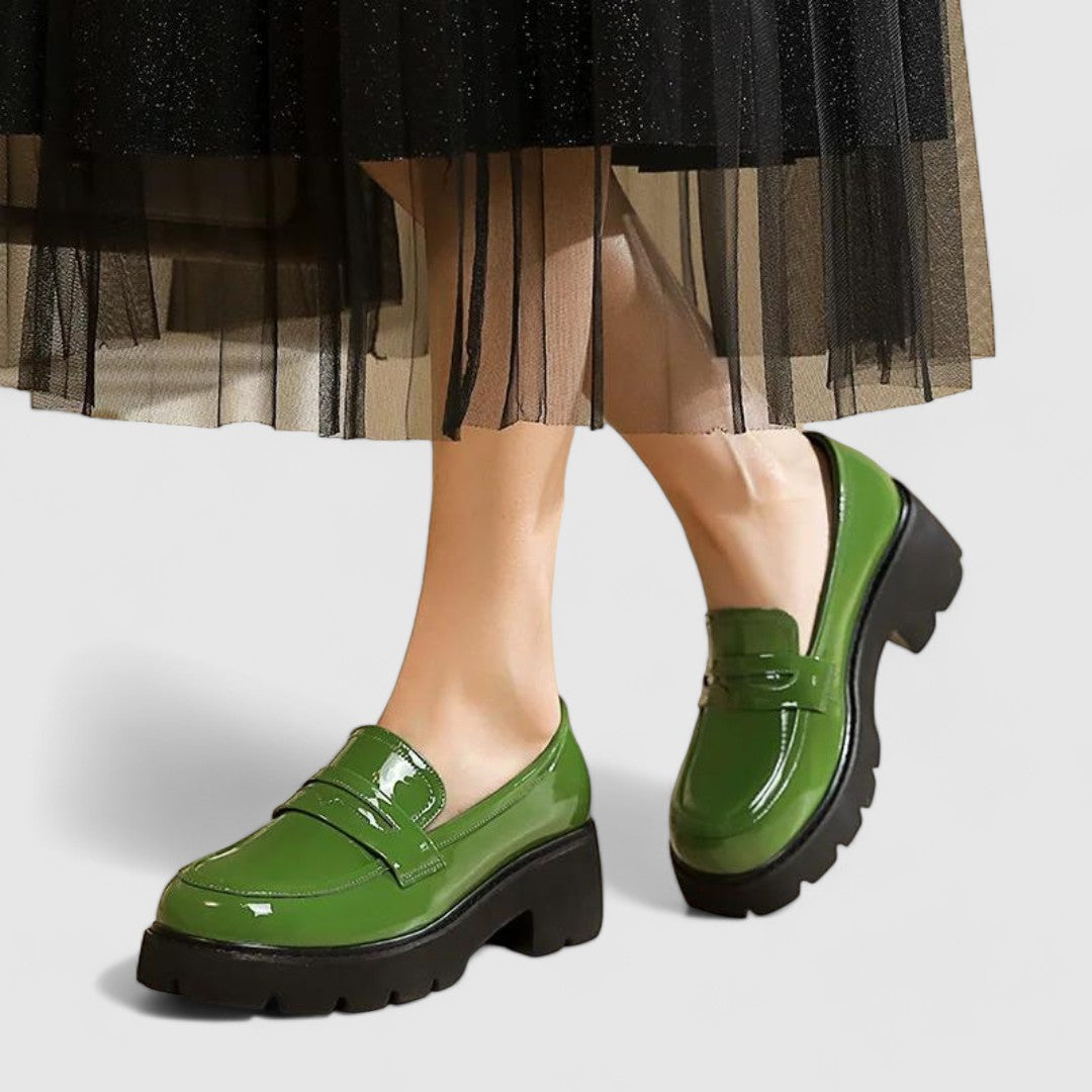 Mocassim Feminino Brilhoso Green