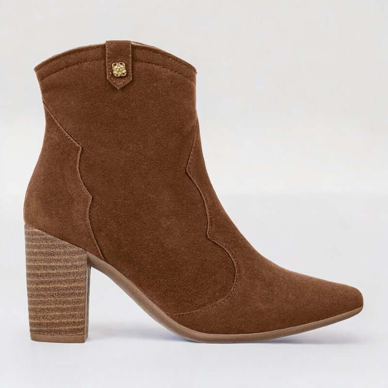 Bota Feminina Salto Alto Marrom Estela