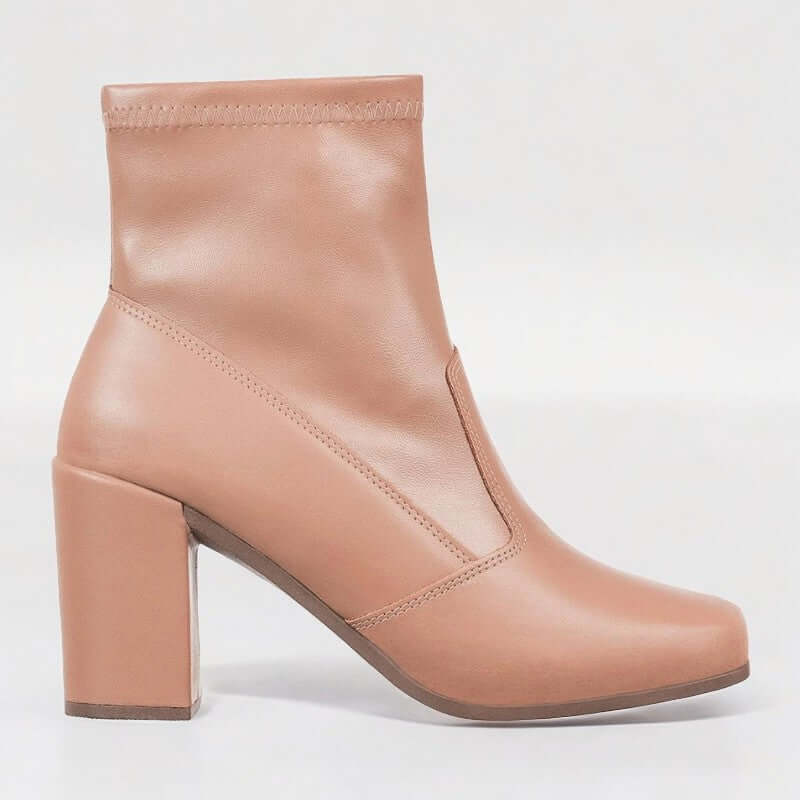 Bota Feminina Salto Grosso Marrom Bruna