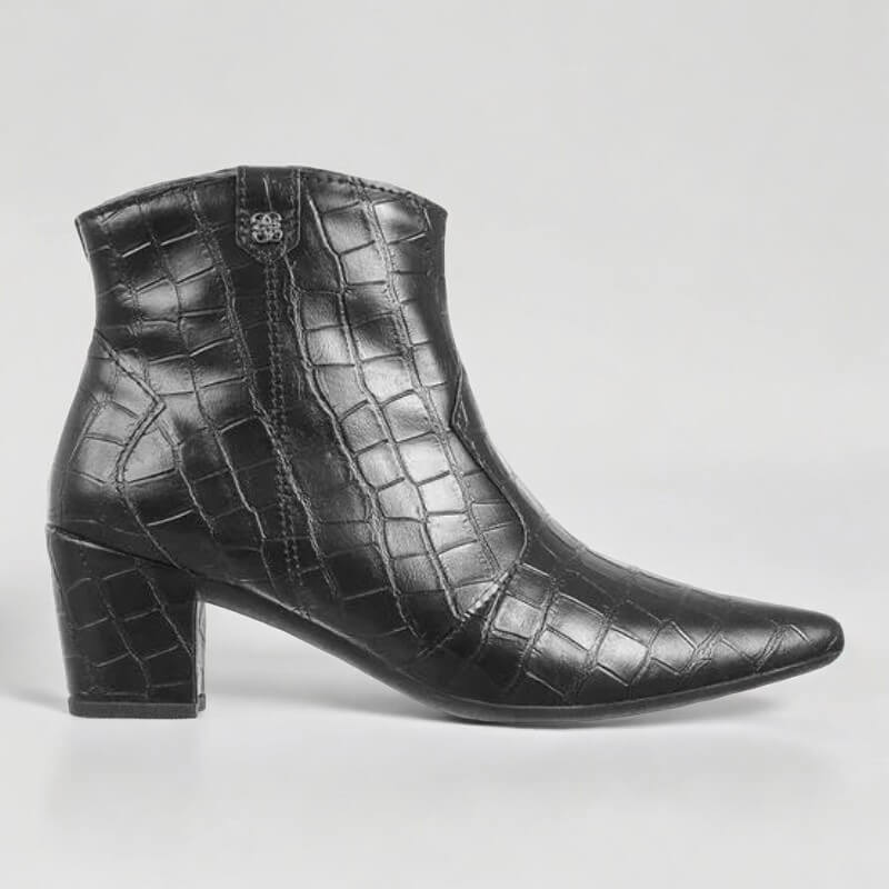 Bota Feminina de Couro CROCO