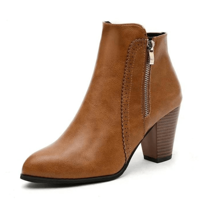 Bota Feminina Cano Curto Marrom Thaís