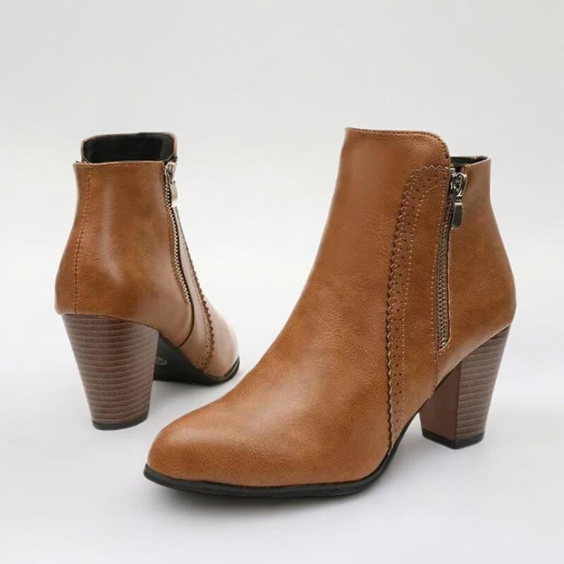 Bota Feminina Cano Curto Marrom Thaís