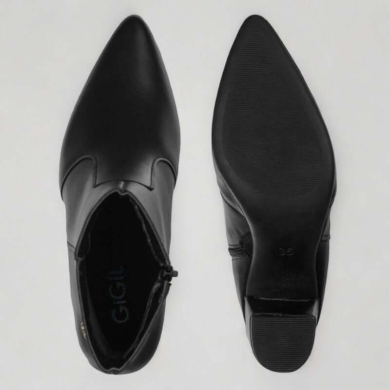 Bota Feminina de Couro Preto Valentina