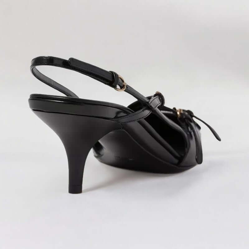 Slingback Feminino de Couro Velvet