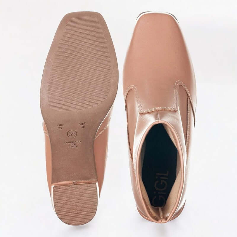 Bota Feminina Salto Grosso Marrom Bruna