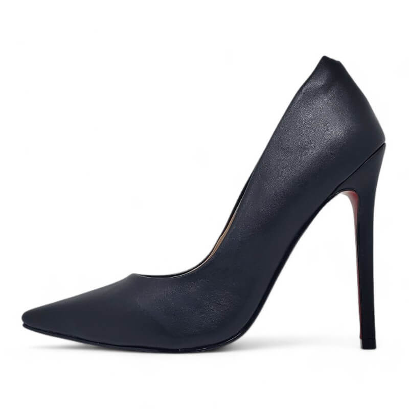 Scarpin Preto Fosco Alto 12 cm Harper