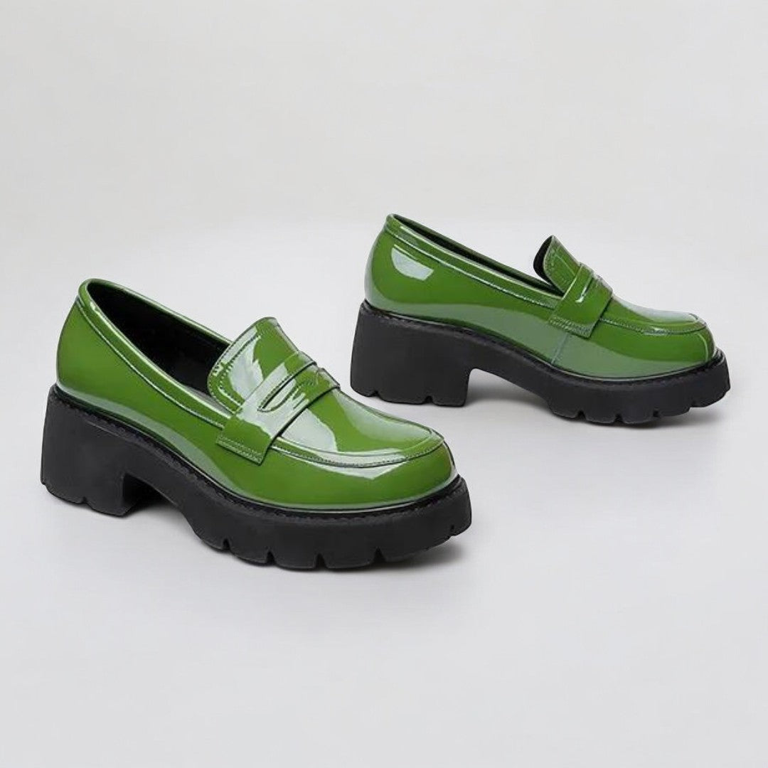 Mocassim Feminino Brilhoso Green