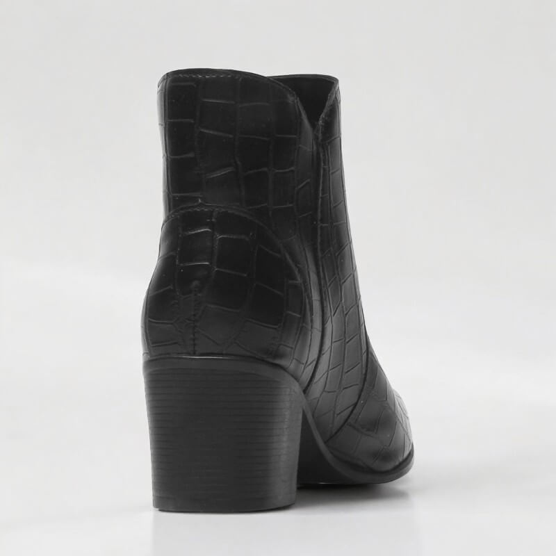 Bota Feminina de Couro CROCO