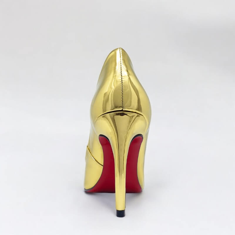 Scarpin Feminino Dourado Salto 10 cm Gold