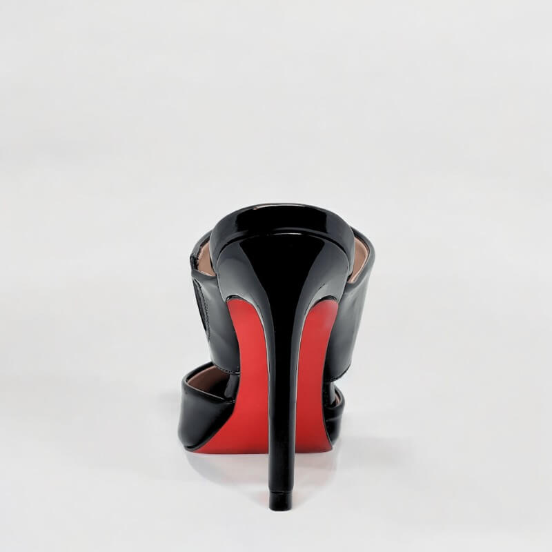 Mule Feminino Preto Salto 10cm Velvet