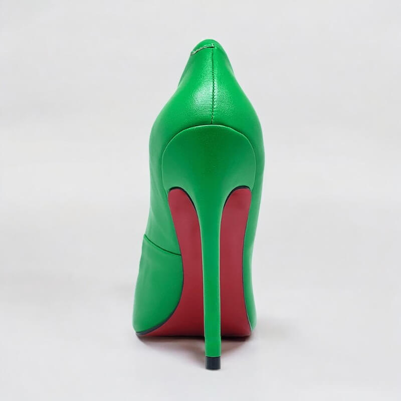 Scarpin Verde Fosco Salto 12 cm Elizabeth