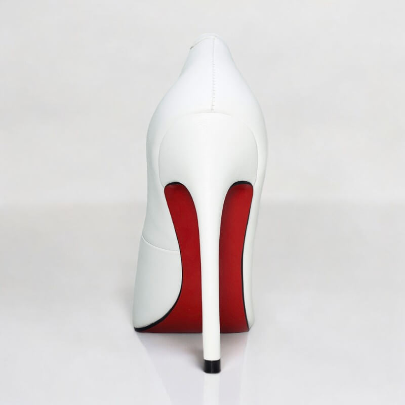 Scarpin Branco Fosco Salto 11 cm Emma - Samoroski™