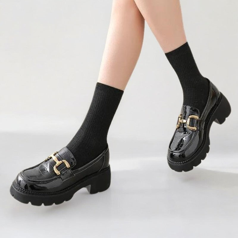 Mocassim Feminino Tratorado Preto Clarice