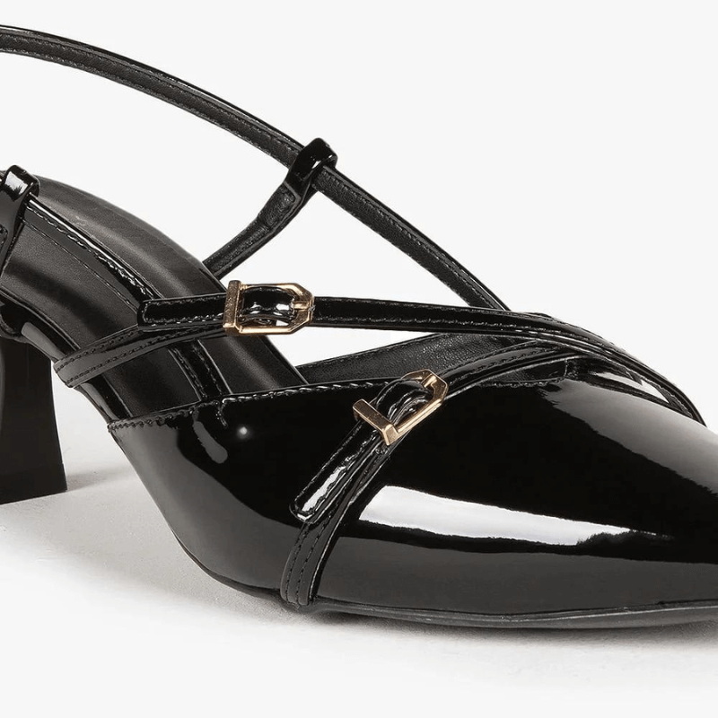 Slingback Feminino de Couro Velvet