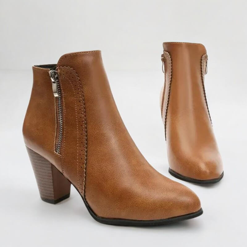 Bota Feminina Cano Curto Marrom Thaís