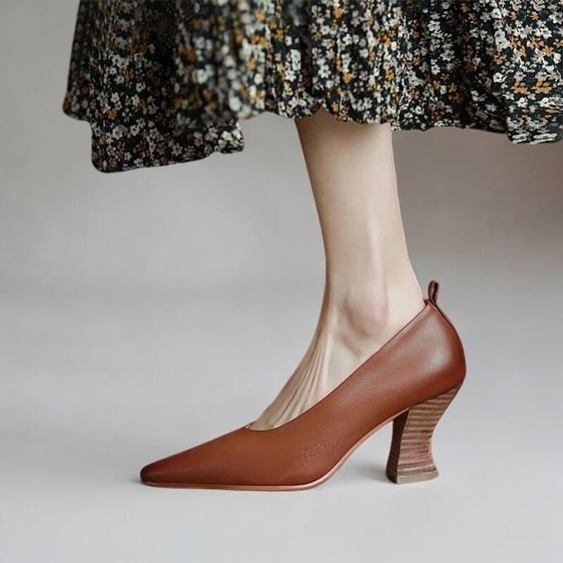 Scarpin Feminino Salto Bloco Madalena