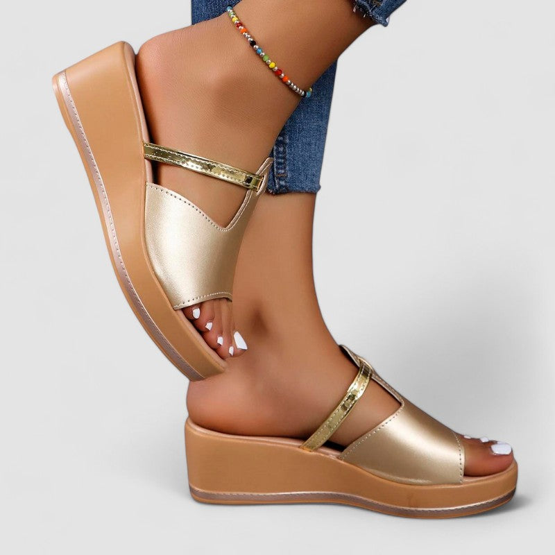 Sandália Feminina Dourado Magali