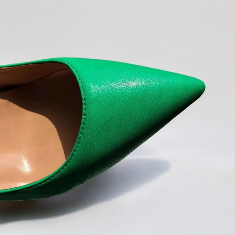 Scarpin Verde Fosco Salto Alto 10 cm Elizabeth