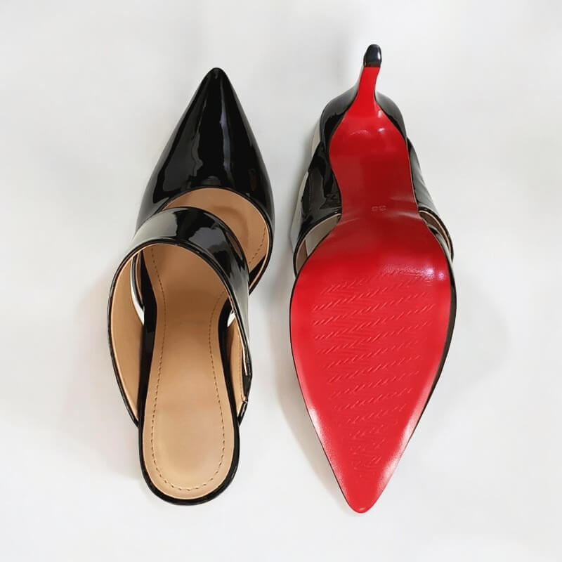 Mule Feminino Preto Salto 10cm Velvet