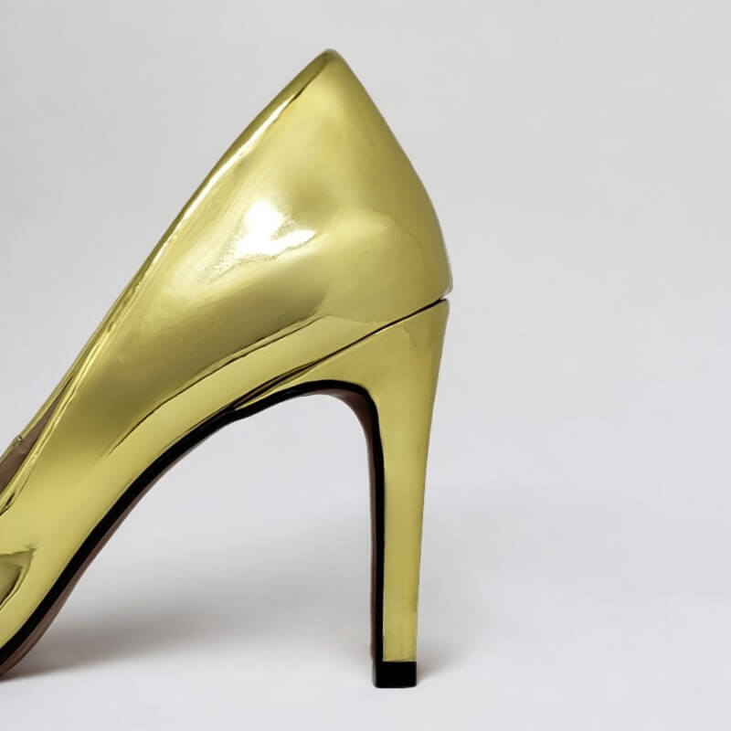 Scarpin Feminino Dourado Salto 10 cm Gold