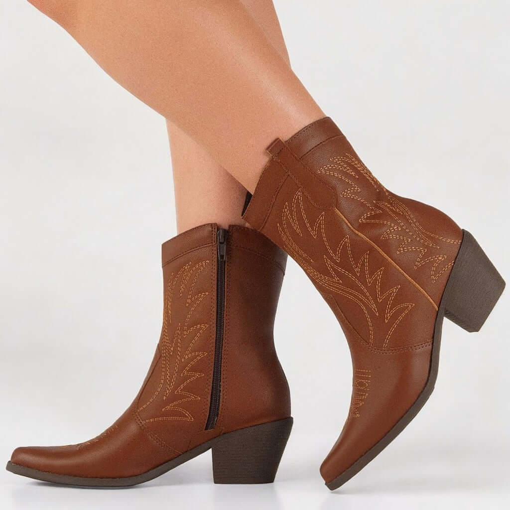 Bota Feminina Texana Marrom Yasmin