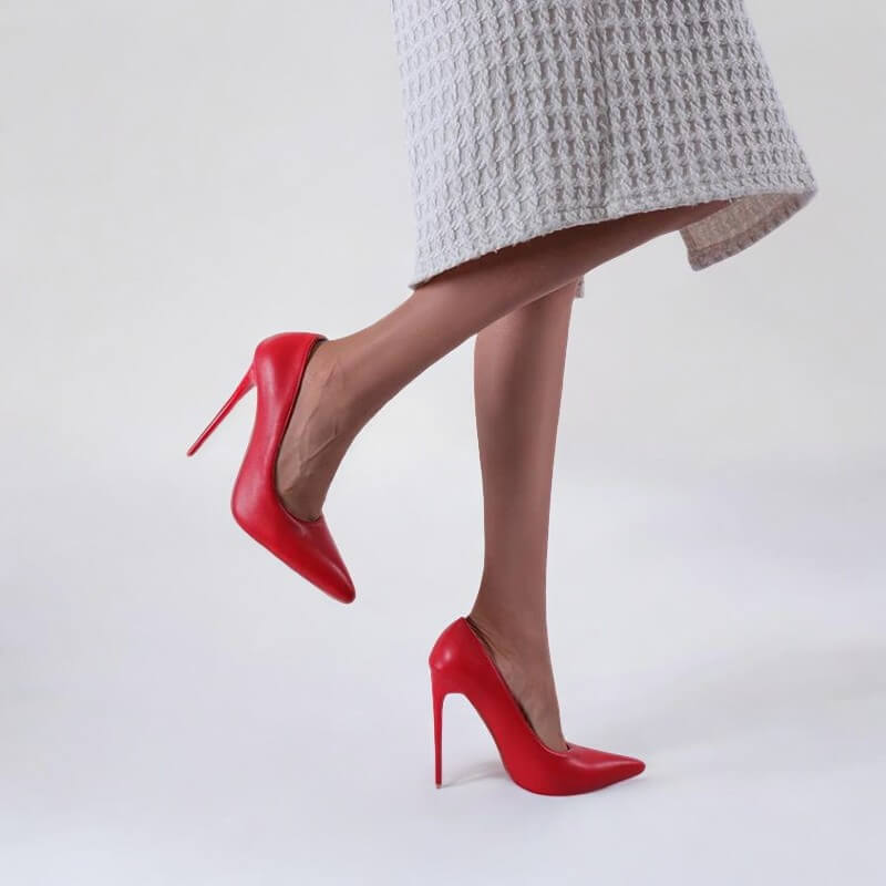 Scarpin Vermelho Fosco Salto 12 cm Scarlett