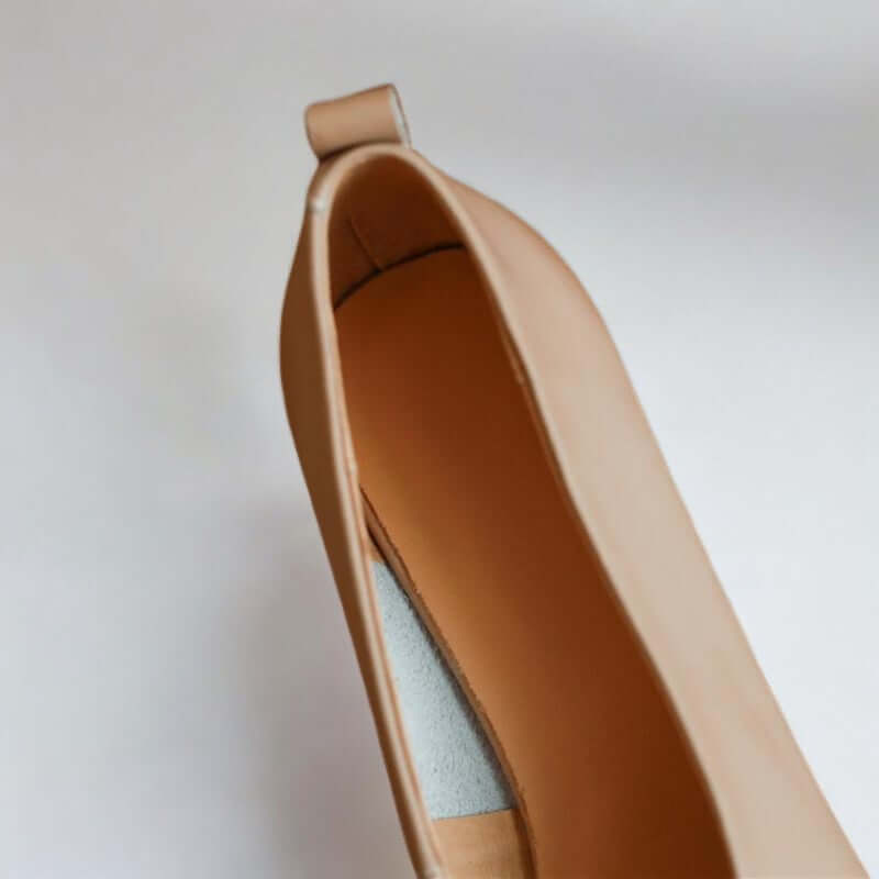 Scarpin Feminino Salto Bloco Apricot Madalena