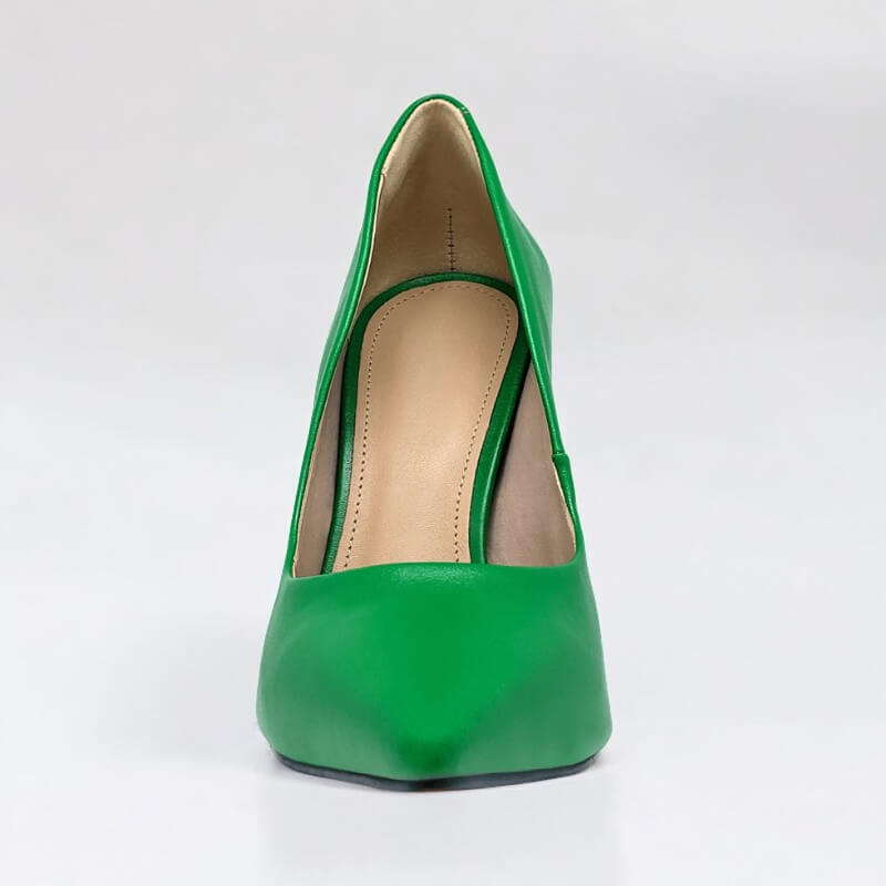 Scarpin Verde Fosco Salto 12 cm Elizabeth