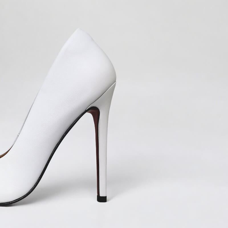 Scarpin Branco Fosco Salto 11 cm Emma - Samoroski™