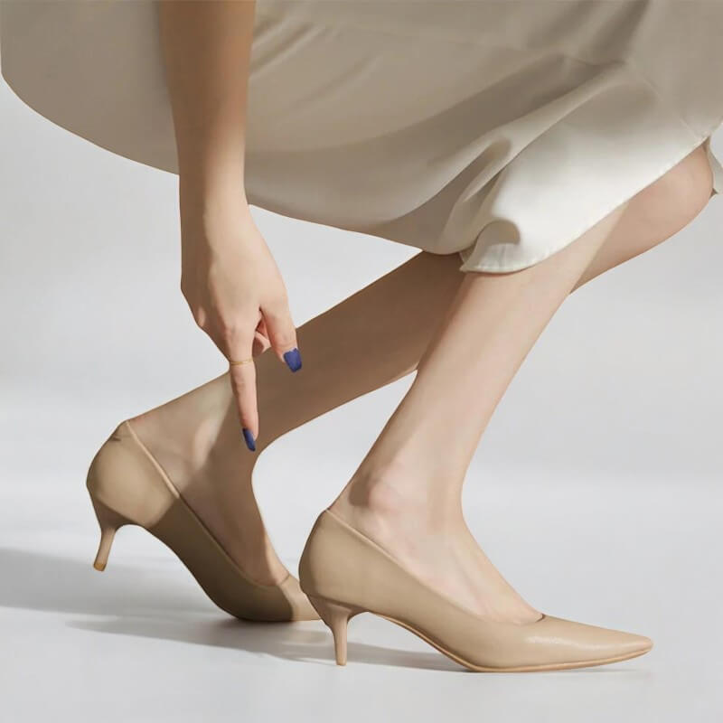 Scarpin Bege Fosco Salto 5cm Matte