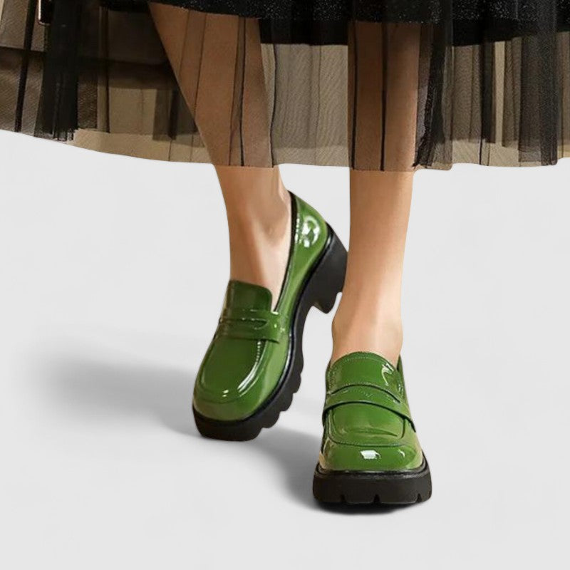 Mocassim Feminino Brilhoso Green