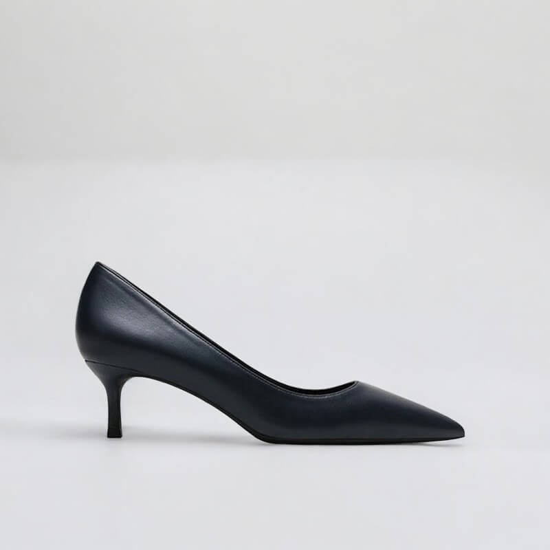 Scarpin Azul Escuro Fosco Salto 5cm Matte