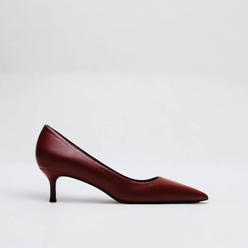 Scarpin Fosco Vermelho Salto 5cm Wine