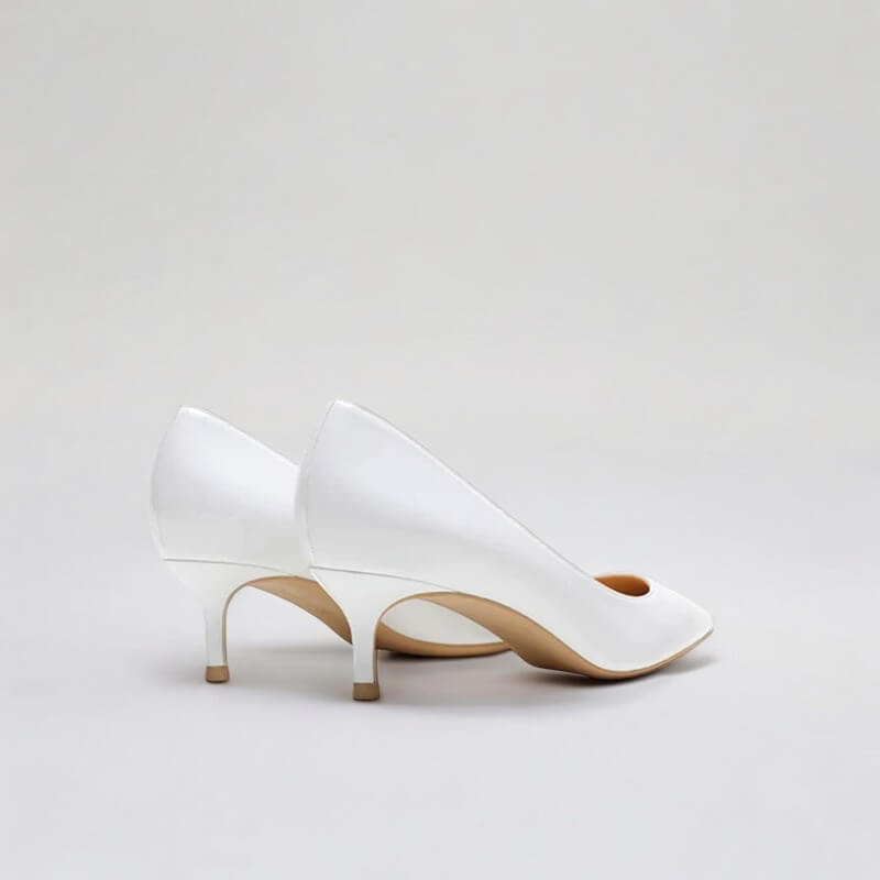 Scarpin Feminino White Brilhoso Salto 5cm