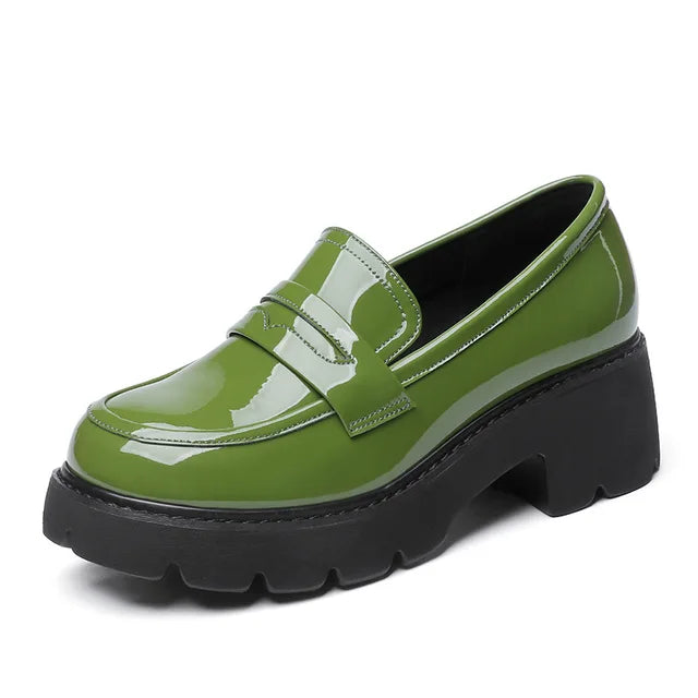 Mocassim Feminino Brilhoso Green