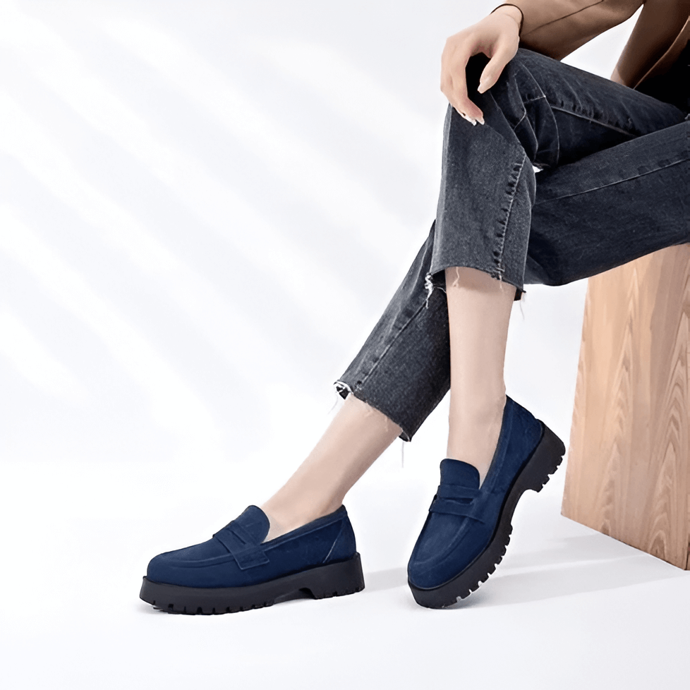 Mocassim Feminino Camurça Blue Isabel