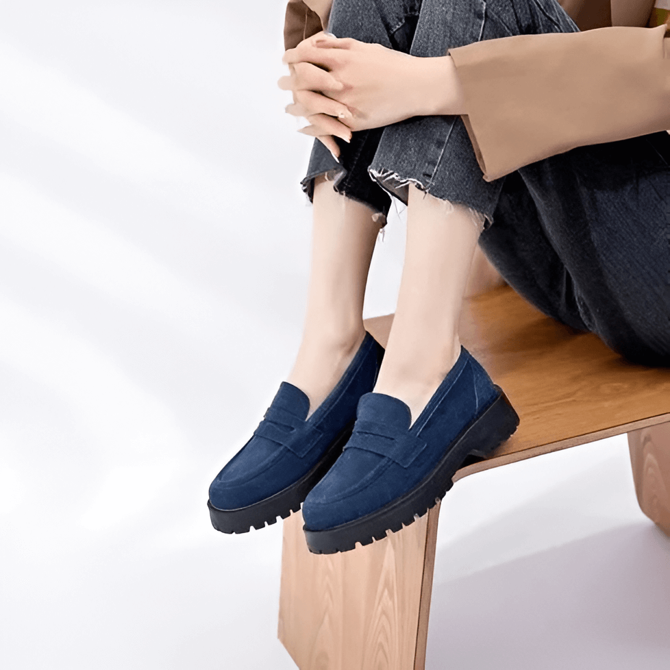 Mocassim Feminino Camurça Blue Isabel