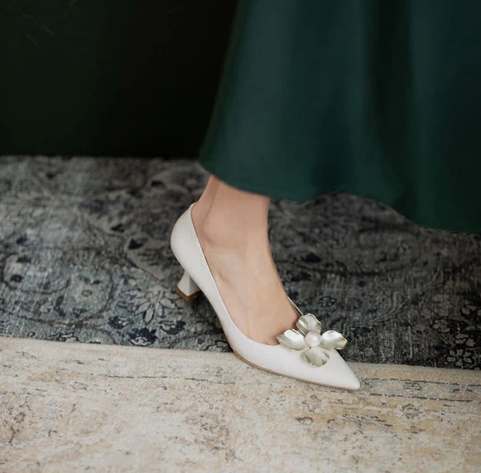 Scarpin Branco Fosco Salto 6cm Roberta