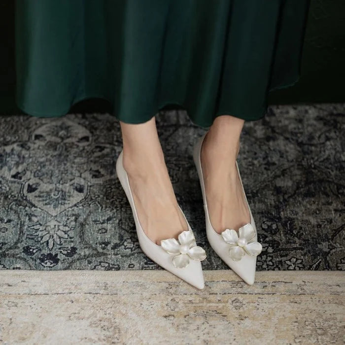 Scarpin Branco Fosco Salto 6cm Roberta