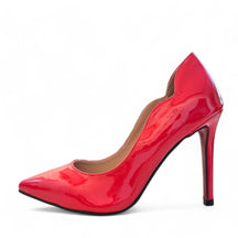 Scarpin Vermelho Brilhoso Salto 10 cm Scarlett | Samoroski™ — Elegância que Faz Você se Destacar