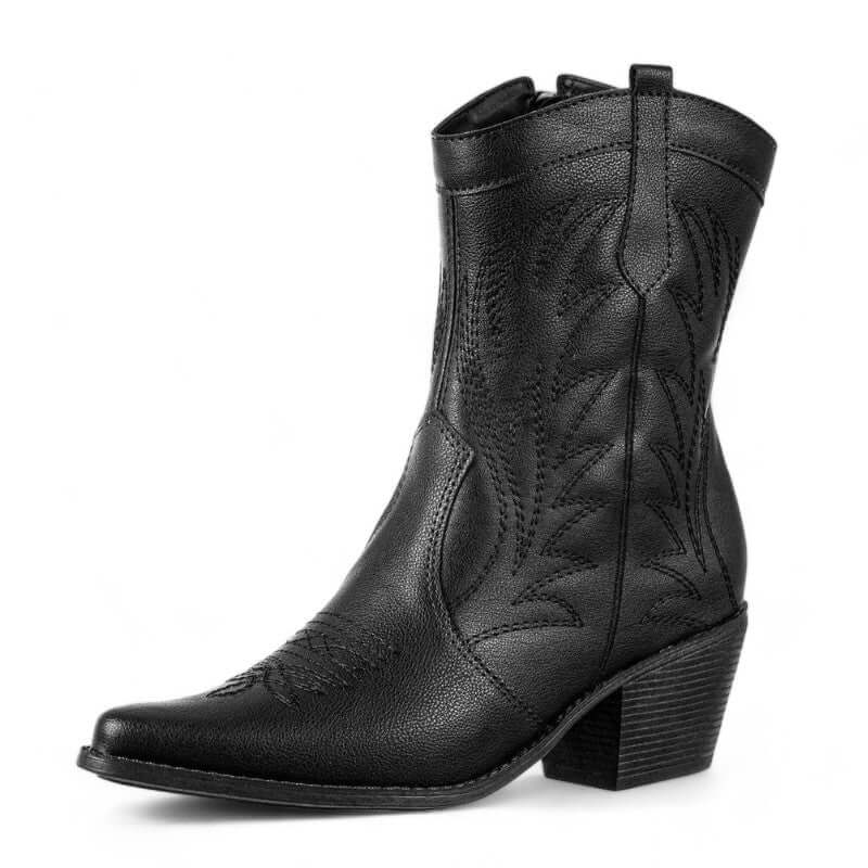 Bota Feminina Texana Preto Yasmin