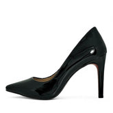 Scarpin Preto 10 cm Sola Vermelha Velvet - Samoroski™
