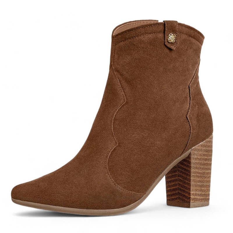 Bota Feminina Salto Alto Marrom Estela
