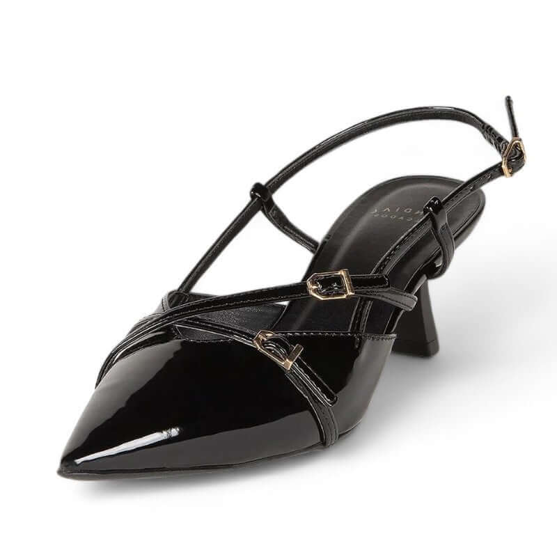 Slingback Feminino de Couro Velvet