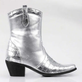 Bota Feminina Texana Prateada